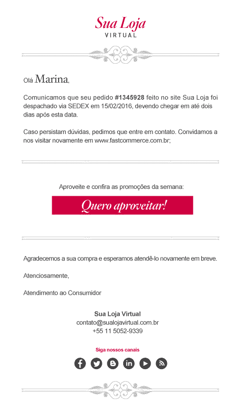 Mensagem pr�-formatada