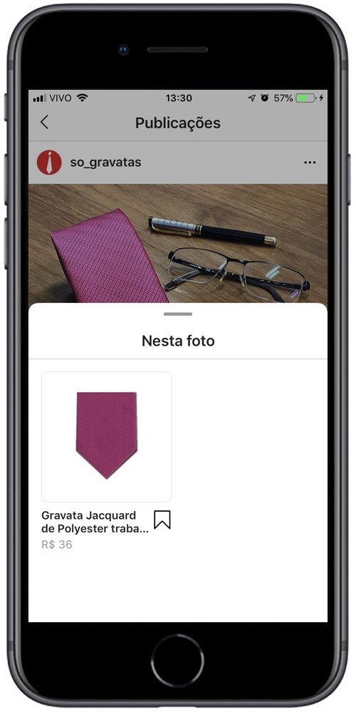 Produtos do cat�logo exibidos no Instagram