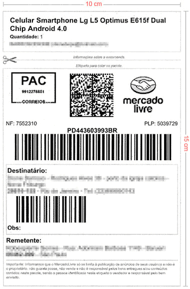 MercadoLivre Envios 2 Etiqueta