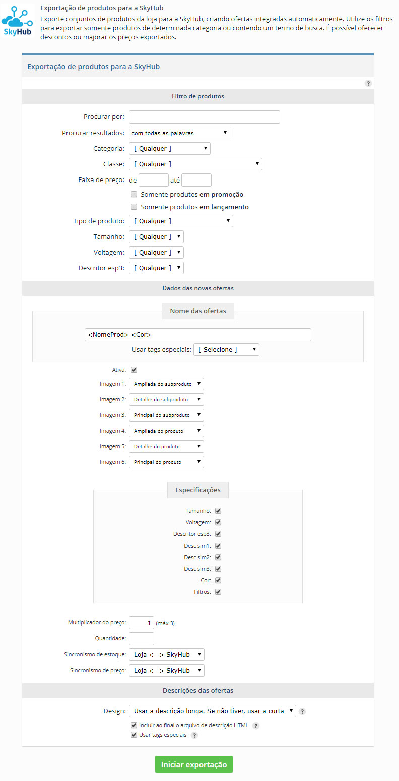 Exporta��o de Ofertas