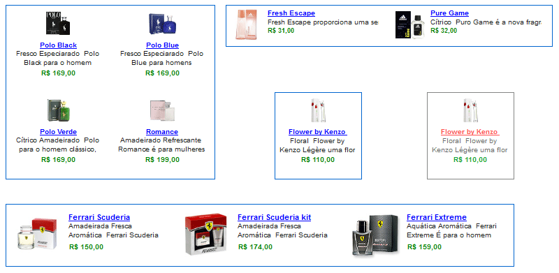 Widget Produtos